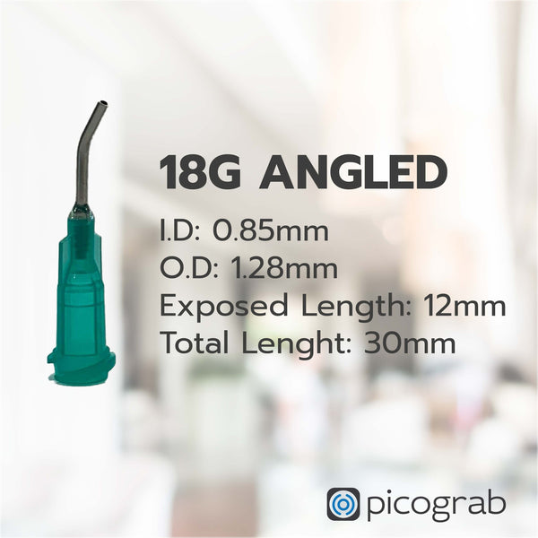 Angled Suction Needles 18G (25x)