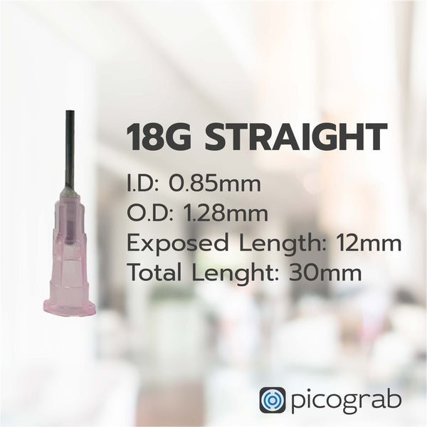 Straight Suction Needles 18G (5x)