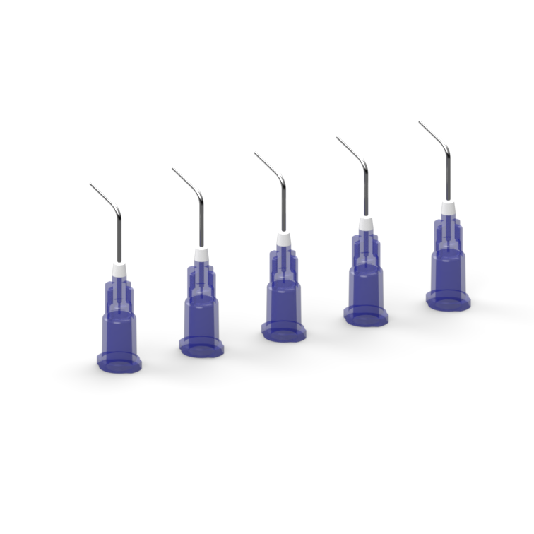 Agujas de succión acodadas 22G (5x)