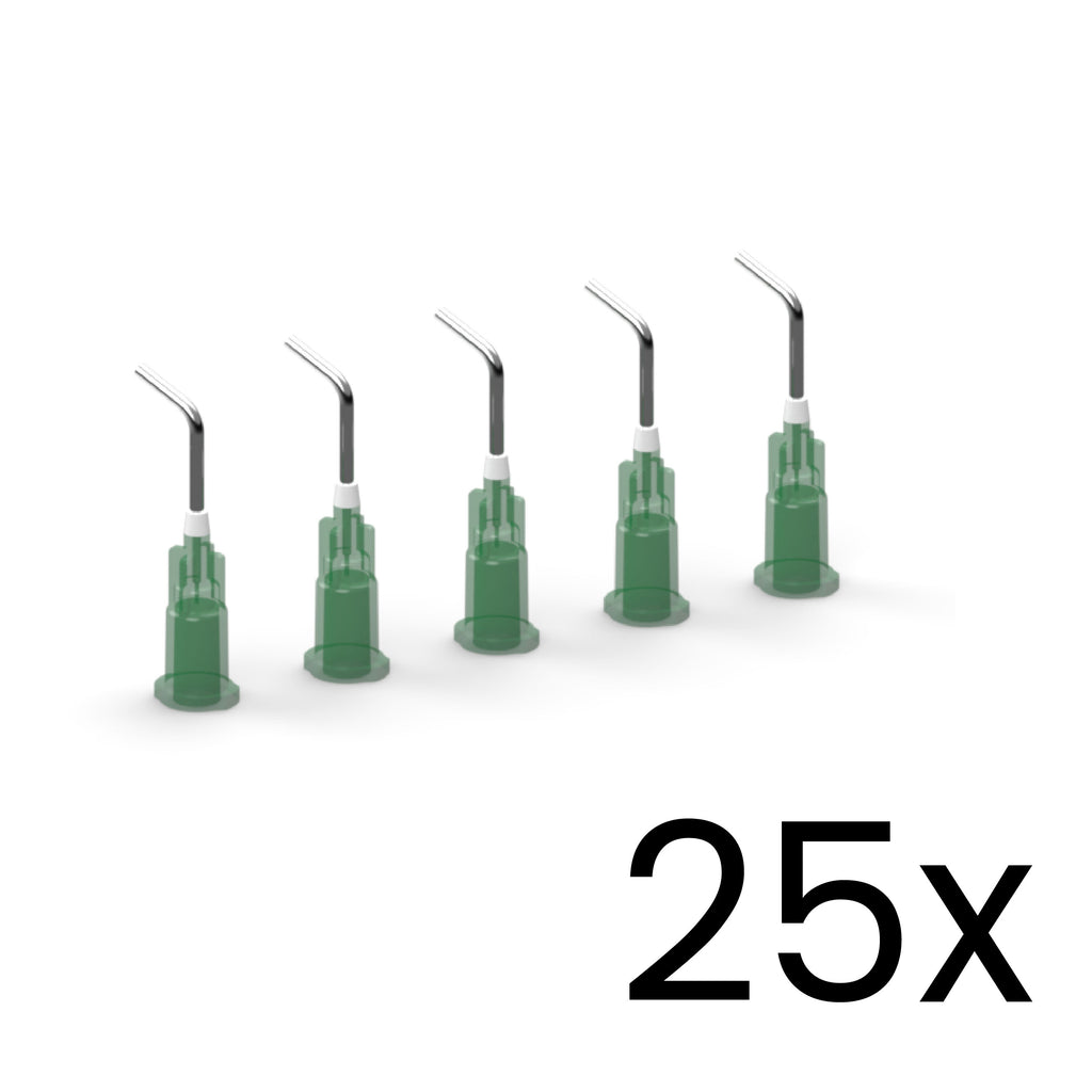 Agujas de succión acodadas 18G (25x)