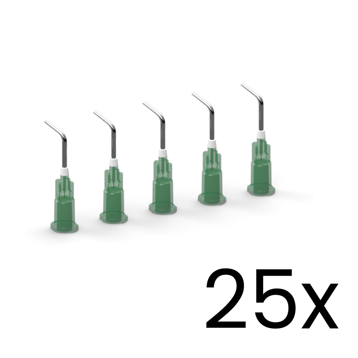 Agujas de succión acodadas 18G (25x)