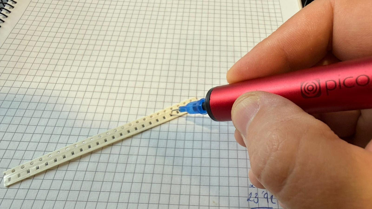 Picograb picking a component out of reel cut tape